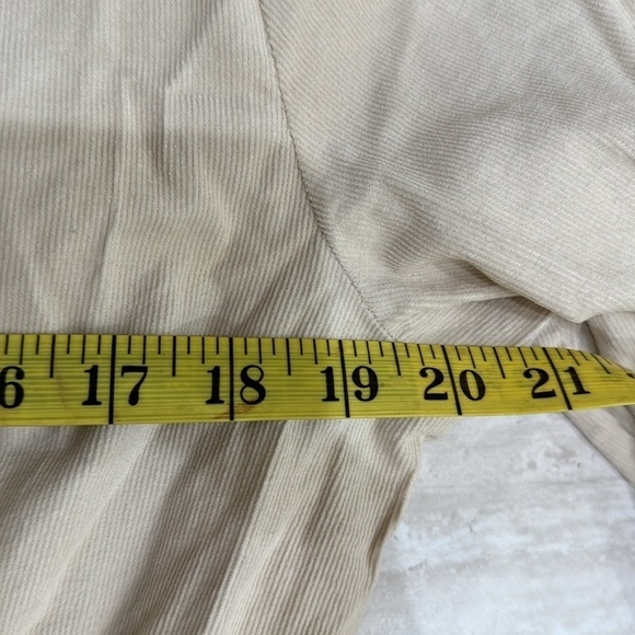 Xirena Cream Tan Harlee Button Down Corduroy Ruffle Jumpsuit Playsuit - Picture 8 of 12